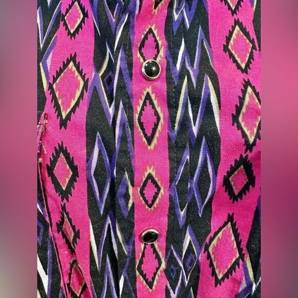 Panhandle Slim Pink and Blue Button Down Shirt - Picture 7 of 15